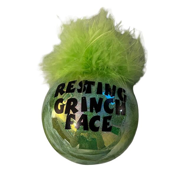 Christmas Ornament - Resting Grinch Face - Picture 3 of 3